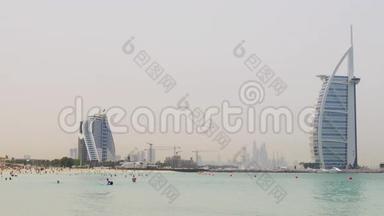 迪拜著名酒店海滩生活